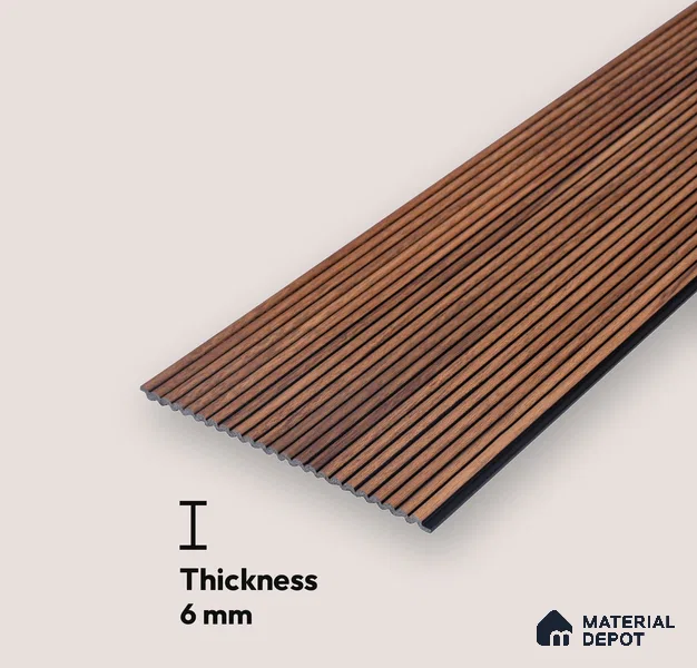 Wooden Look PN 07133 9.5 ft x 6 inch Charcoal Panel - 6 mm | Suitable for Feature Wall, TV Unit & Living Room | Width is Subjected to 5% Variation