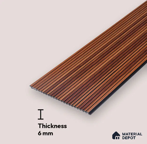 Wooden Look PN 07134 9.5 ft x 6 inch Charcoal Panel - 6 mm | Suitable for Feature Wall, TV Unit & Living Room | Width is Subjected to 5% Variation