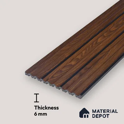 Wooden Look PN 07139 9.5 ft x 6 inch Charcoal Panel - 6 mm | Suitable for Feature Wall, TV Unit & Living Room | Width is Subjected to 5% Variation