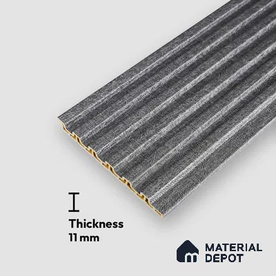 Cloud Grey Fabric Look PN 07153 9.5 ft x 4.7 inch Charcoal Panel - 11 mm | Suitable for Feature Wall, TV Unit & Living Room | Width is Subjected to 5% Variation