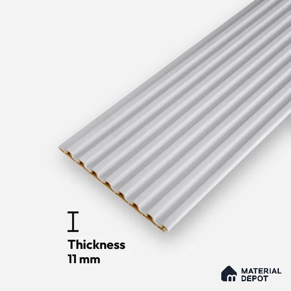 Dove Grey Plain Colour Look PN 07162 9.5 ft x 4.7 inch Charcoal Panel - 11 mm | Suitable for Feature Wall, TV Unit & Living Room | Width is Subjected to 5% Variation