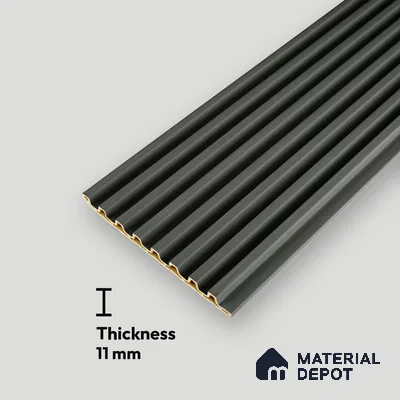Cappucino Brown Plain Colour Look PN 07163 9.5 ft x 4.7 inch Charcoal Panel - 11 mm | Suitable for Feature Wall, TV Unit & Living Room | Width is Subjected to 5% Variation
