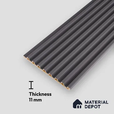 Cappucino Brown Plain Colour Look PN 07164 9.5 ft x 4.7 inch Charcoal Panel - 11 mm | Suitable for Feature Wall, TV Unit & Living Room | Width is Subjected to 5% Variation