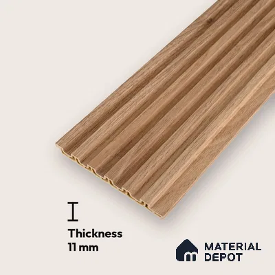 Wooden Look PN 07165 9.5 ft x 4.7 inch Charcoal Panel - 11 mm | Suitable for Feature Wall, TV Unit & Living Room | Width is Subjected to 5% Variation