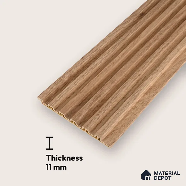 Wooden Look PN 07165 9.5 ft x 4.7 inch Charcoal Panel - 11 mm | Suitable for Feature Wall, TV Unit & Living Room | Width is Subjected to 5% Variation