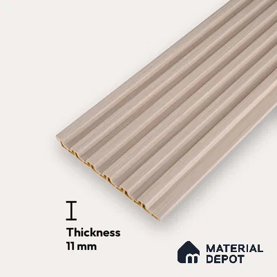 Cappuccino Beige Fabric Look PN 07167 9.5 ft x 4.7 inch Charcoal Panel - 11 mm | Suitable for Feature Wall, TV Unit & Living Room | Width is Subjected to 5% Variation