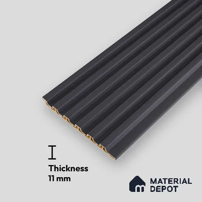 Graphite Grey Plain Colour Look PN 07170 9.5 ft x 4.7 inch Charcoal Panel - 11 mm | Suitable for Feature Wall, TV Unit & Living Room | Width is Subjected to 5% Variation