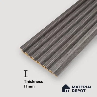 Wooden Look PN 07171 9.5 ft x 4.7 inch Charcoal Panel - 11 mm | Suitable for Feature Wall, TV Unit & Living Room | Width is Subjected to 5% Variation