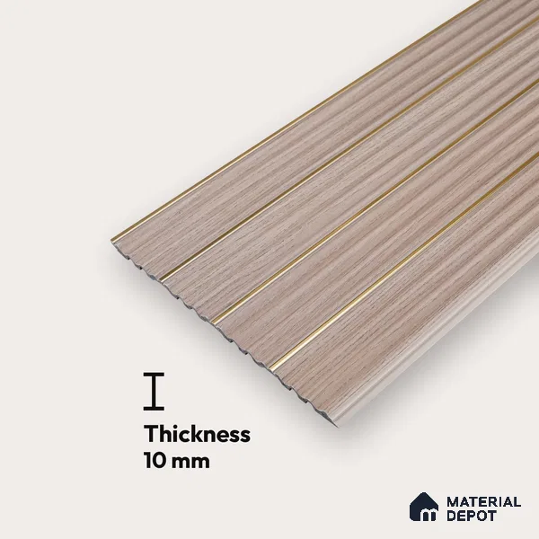 Wooden Look PN 07377 8 ft x 9.6 inch PVC Panel - 10 mm | Suitable for Living Room, Bedroom & Office | Width is Subjected to 5% Variation