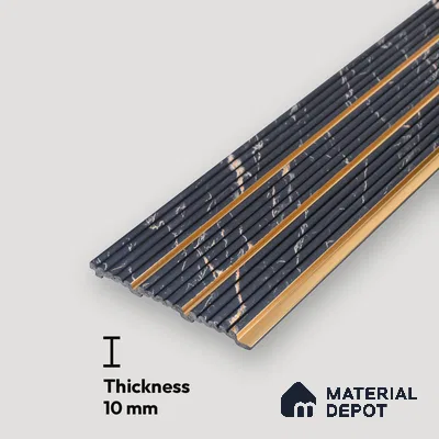 Graphite Black Marble Look PN 07445 8 ft x 4.8 inch PVC Panel - 10 mm | Suitable for Living Room, Bedroom & Office | Width is Subjected to 5% Variation