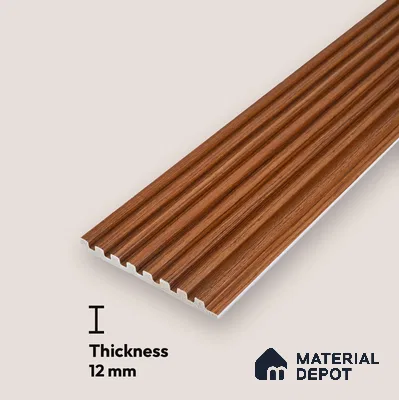 Wooden Look PN 07682 9.1 ft x 4.9 inch Charcoal Panel - 12 mm | Suitable for Living Room, Bedroom & TV Cabinet | Width is Subjected to 5% Variation