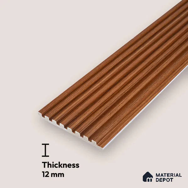 Wooden Look PN 07682 9.1 ft x 4.9 inch Charcoal Panel - 12 mm | Suitable for Living Room, Bedroom & TV Cabinet | Width is Subjected to 5% Variation