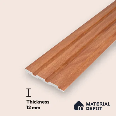 Wooden Look PN 07688 9.1 ft x 4.9 inch Charcoal Panel - 12 mm | Suitable for Living Room, Bedroom & TV Cabinet | Width is Subjected to 5% Variation