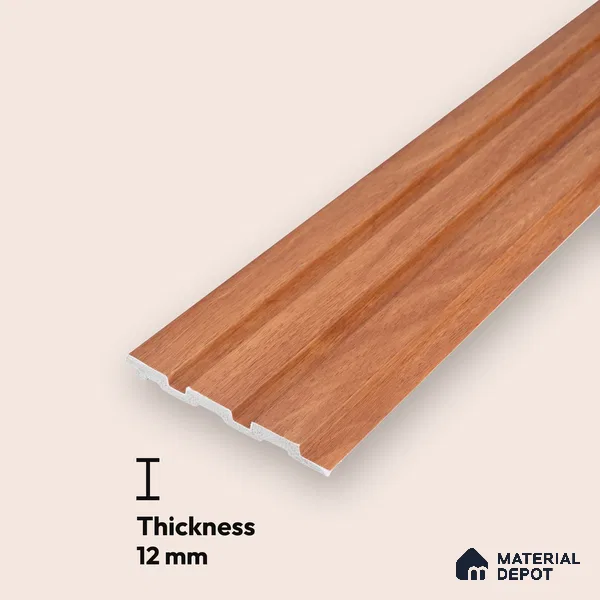 Wooden Look PN 07688 9.1 ft x 4.9 inch Charcoal Panel - 12 mm | Suitable for Living Room, Bedroom & TV Cabinet | Width is Subjected to 5% Variation