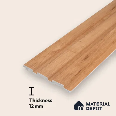 Wooden Look PN 07701 9.1 ft x 4.9 inch Charcoal Panel - 12 mm | Suitable for Living Room, Bedroom & TV Cabinet | Width is Subjected to 5% Variation