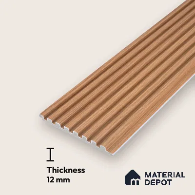 Wooden Look PN 07716 9.1 ft x 4.9 inch Charcoal Panel - 12 mm | Suitable for Living Room, Bedroom & TV Cabinet | Width is Subjected to 5% Variation