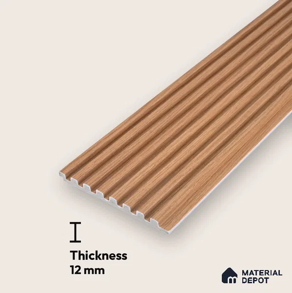 Wooden Look PN 07716 9.1 ft x 4.9 inch Charcoal Panel - 12 mm | Suitable for Living Room, Bedroom & TV Cabinet | Width is Subjected to 5% Variation