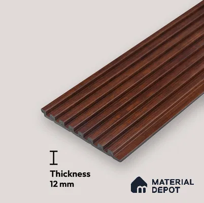 Wooden Look PN 07788 9.1 ft x 4.9 inch Charcoal Panel - 12 mm | Suitable for Living Room, Bedroom & TV Cabinet | Width is Subjected to 5% Variation