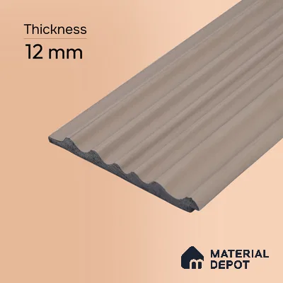 Mocha Brown Plain Colour Look PN 00001 9.5 ft x 4.8 inch Charcoal Panel - 12 mm | Suitable for Feature Wall, TV Unit & Living Room | Width is Subjected to 5% Variation