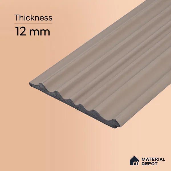 Mocha Brown Plain Colour Look PN 00001 9.5 ft x 4.8 inch Charcoal Panel - 12 mm | Suitable for Feature Wall, TV Unit & Living Room | Width is Subjected to 5% Variation