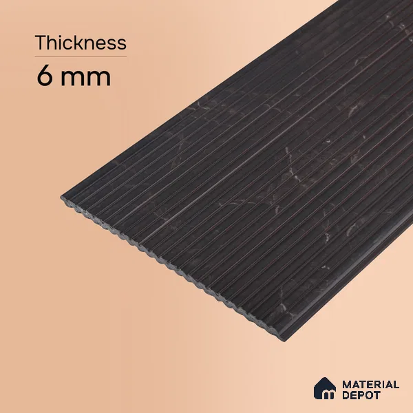 Wenge Brown Marble Look PN 00528 8 ft x 6.2 inch Charcoal Panel - 6 mm | Suitable for Feature Wall, TV Unit & Living Room | Width is Subjected to 5% Variation