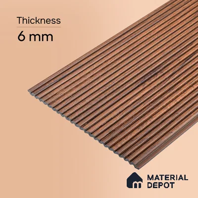 Wooden Look PN 00529 8 ft x 6.2 inch Charcoal Panel - 6 mm | Suitable for Feature Wall, TV Unit & Living Room | Width is Subjected to 5% Variation