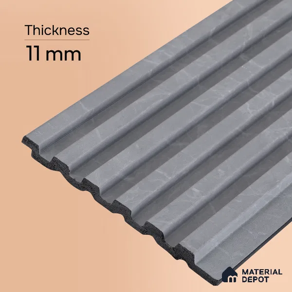 Cloud Grey Stone Look PN 03049 8 ft x 4.8 inch Charcoal Panel -  mm | Suitable for Feature Wall, TV Unit & Living Room | Width is Subjected to 5% Variation