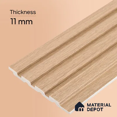 Wooden Look PN 03173 9.5 ft x 4.9 inch Charcoal Panel - 11 mm | Suitable for Feature Wall, TV Unit & Living Room | Width is Subjected to 5% Variation