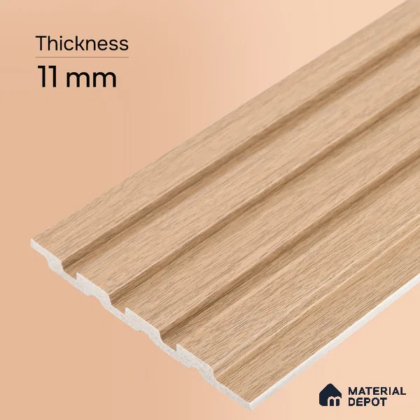 Wooden Look PN 03173 9.5 ft x 4.9 inch Charcoal Panel - 11 mm | Suitable for Feature Wall, TV Unit & Living Room | Width is Subjected to 5% Variation