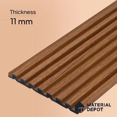 Wooden Look PN 03399 9.5 ft x 4.8 inch Charcoal Panel - 11 mm | Suitable for Feature Wall, TV Unit & Living Room | Width is Subjected to 5% Variation