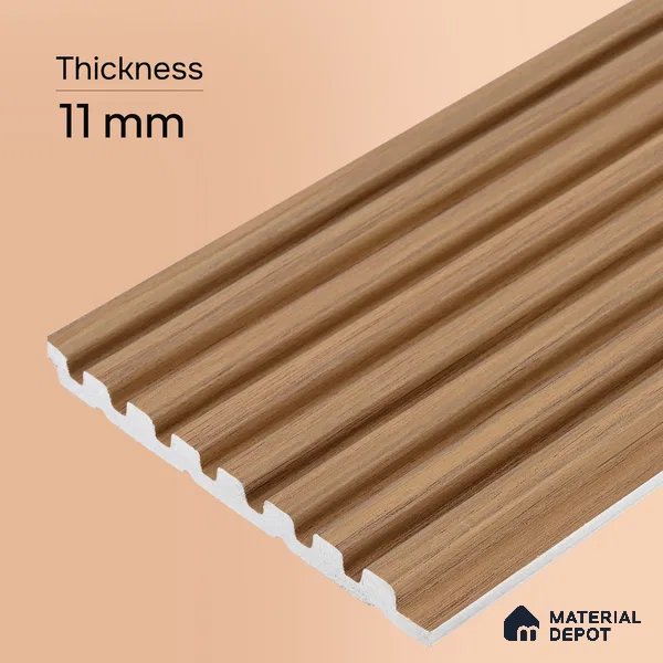 Wooden Look PN 03422 8 ft x 4.8 inch Charcoal Panel - 11 mm | Suitable for Feature Wall, TV Unit & Living Room | Width is Subjected to 5% Variation