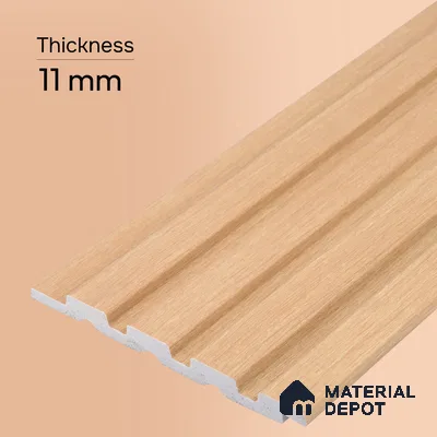 Wooden Look PN 03520 9.5 ft x 4.9 inch Charcoal Panel - 11 mm | Suitable for Feature Wall, Living Room & Bedroom | Width is Subjected to 5% Variation
