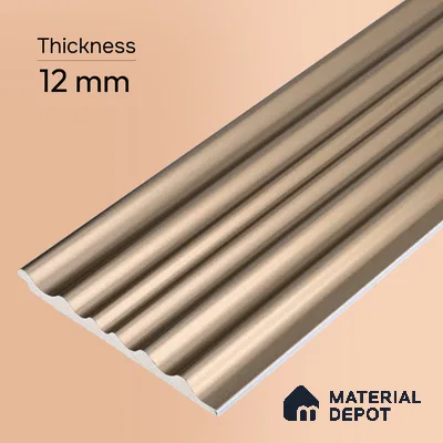 Cappuccino Beige Plain Colour Look PN 03540 9.5 ft x 4.7 inch Charcoal Panel - 12 mm | Suitable for Feature Wall, TV Unit & Living Room | Width is Subjected to 5% Variation