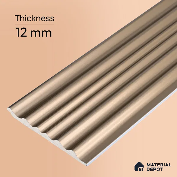 Cappuccino Beige Plain Colour Look PN 03540 9.5 ft x 4.7 inch Charcoal Panel - 12 mm | Suitable for Feature Wall, TV Unit & Living Room | Width is Subjected to 5% Variation