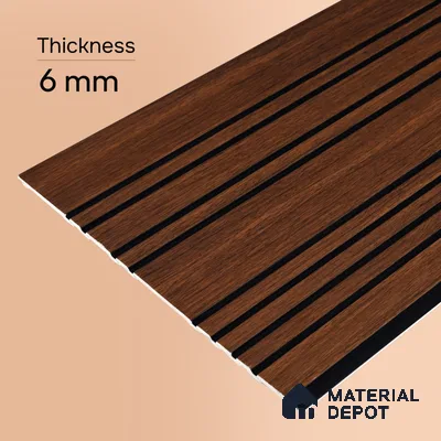 Wooden Look PN 05559 9.5 ft x 12 inch Charcoal Panel - 6 mm | Suitable for Feature Wall, TV Unit & Living Room | Width is Subjected to 5% Variation
