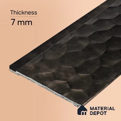 Cappucino Brown Metallic Look PN 06074 9.5 ft x 4.7 inch Charcoal Panel - 7 mm | Suitable for Feature Wall, TV Unit & Living Room | Width is Subjected to 5% Variation