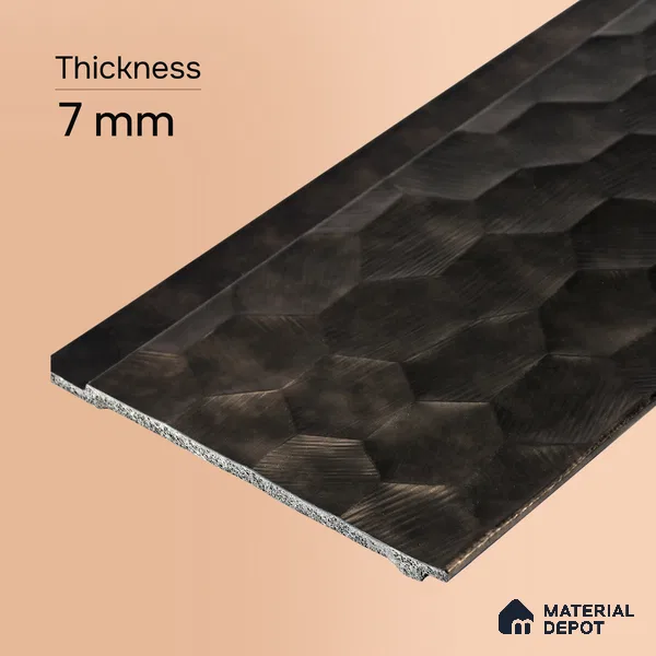 Cappucino Brown Metallic Look PN 06074 9.5 ft x 4.7 inch Charcoal Panel - 7 mm | Suitable for Feature Wall, TV Unit & Living Room | Width is Subjected to 5% Variation