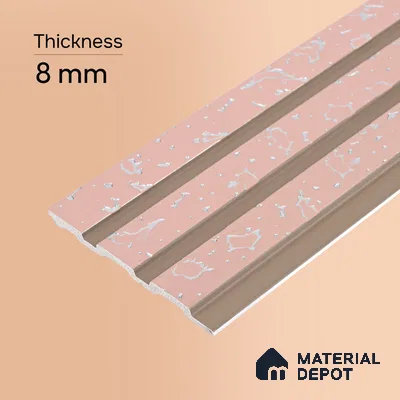 Baby Pink Luxury Look PN 06077 9.5 ft x 4.6 inch Charcoal Panel - 8 mm | Suitable for Feature Wall, TV Unit & Living Room | Width is Subjected to 5% Variation