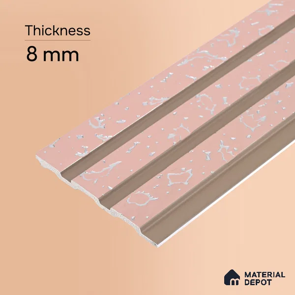 Baby Pink Luxury Look PN 06077 9.5 ft x 4.6 inch Charcoal Panel - 8 mm | Suitable for Feature Wall, TV Unit & Living Room | Width is Subjected to 5% Variation