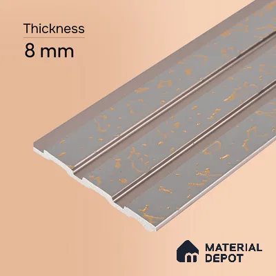 Cloud Grey Luxury Look PN 06081 9.5 ft x 4.6 inch Charcoal Panel - 8 mm | Suitable for Feature Wall, TV Unit & Living Room | Width is Subjected to 5% Variation