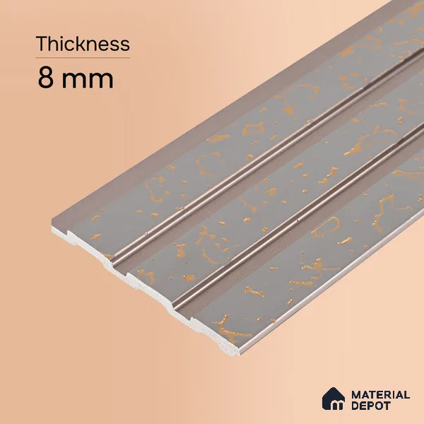 Cloud Grey Luxury Look PN 06081 9.5 ft x 4.6 inch Charcoal Panel - 8 mm | Suitable for Feature Wall, TV Unit & Living Room | Width is Subjected to 5% Variation