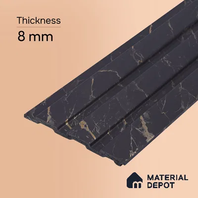 Graphite Grey Marble Look PN 06085 9.5 ft x 4.6 inch Charcoal Panel - 8 mm | Suitable for Feature Wall, TV Unit & Living Room | Width is Subjected to 5% Variation