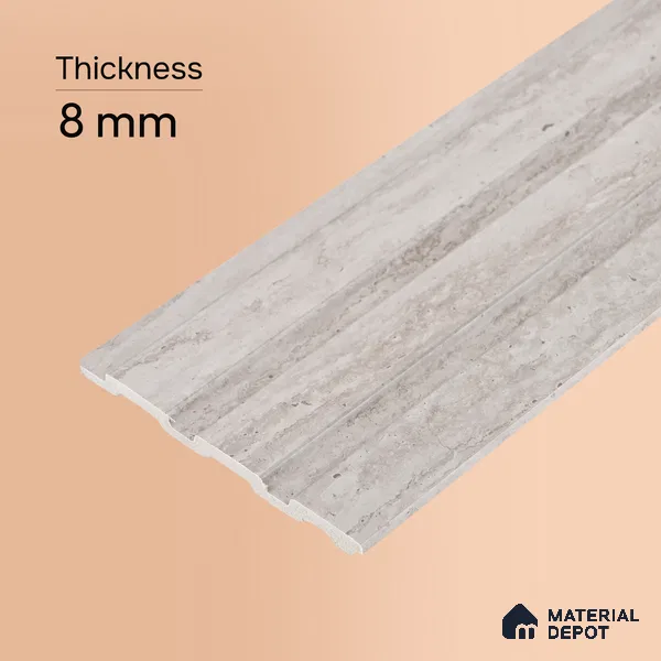 Dove Grey Stone Look PN 06089 9.5 ft x 4.6 inch Charcoal Panel - 8 mm | Suitable for Feature Wall, TV Unit & Living Room | Width is Subjected to 5% Variation