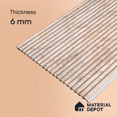 Warm Beige Marble Look PN 06536 8 ft x 3.6 inch Charcoal Panel - 6 mm | Suitable for TV Unit, Living Room & Bedroom | Width is Subjected to 5% Variation