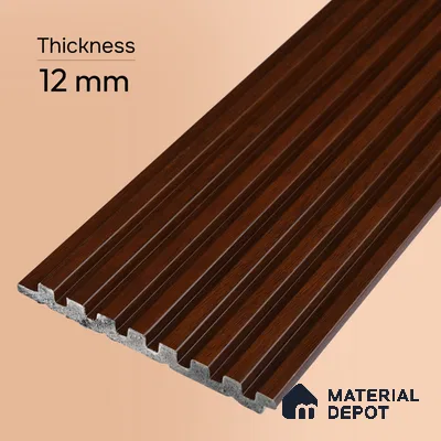Wooden Look PN 06814 9.2 ft x 4.8 inch Charcoal Panel - 12 mm | Suitable for Living Room, Bedroom & TV Cabinet | Width is Subjected to 5% Variation