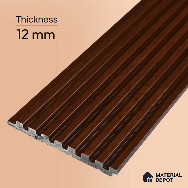 Wooden Look PN 06814 9.2 ft x 4.8 inch Charcoal Panel - 12 mm | Suitable for Living Room, Bedroom & TV Cabinet | Width is Subjected to 5% Variation