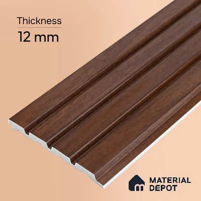 Wooden Look PN 06819 9.2 ft x 4.8 inch Charcoal Panel - 12 mm | Suitable for Living Room, Bedroom & TV Cabinet | Width is Subjected to 5% Variation