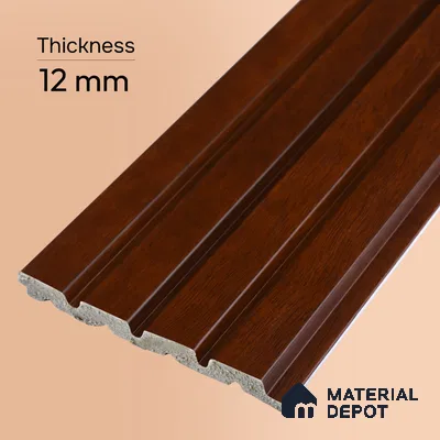 Wooden Look PN 06820 9.2 ft x 4.8 inch Charcoal Panel - 12 mm | Suitable for Living Room, Bedroom & TV Cabinet | Width is Subjected to 5% Variation