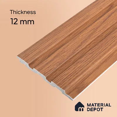 Wooden Look PN 06834 9.2 ft x 4.9 inch Charcoal Panel - 12 mm | Suitable for Living Room, Bedroom & TV Cabinet | Width is Subjected to 5% Variation