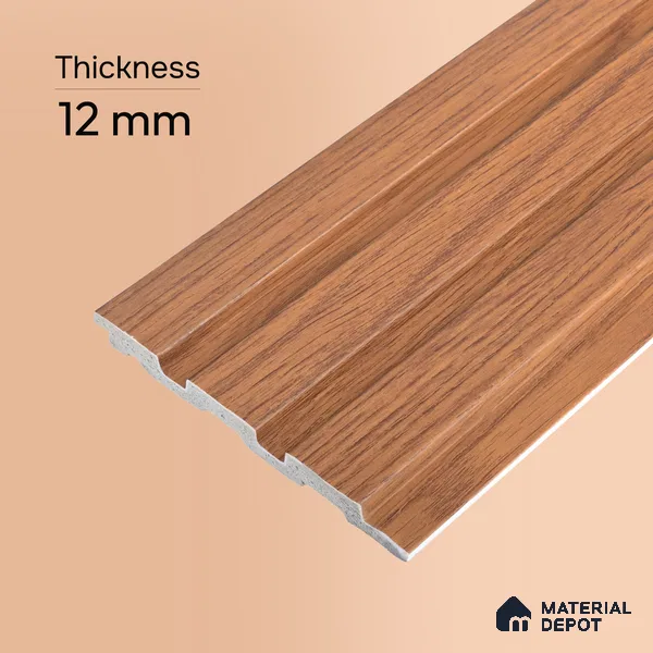 Wooden Look PN 06834 9.2 ft x 4.9 inch Charcoal Panel - 12 mm | Suitable for Living Room, Bedroom & TV Cabinet | Width is Subjected to 5% Variation